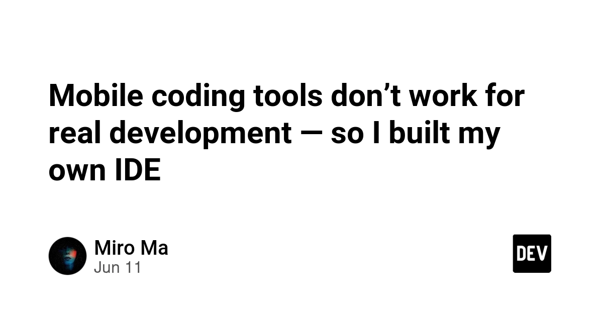 SSH + mobile coding is still broken — so I built my own IDE