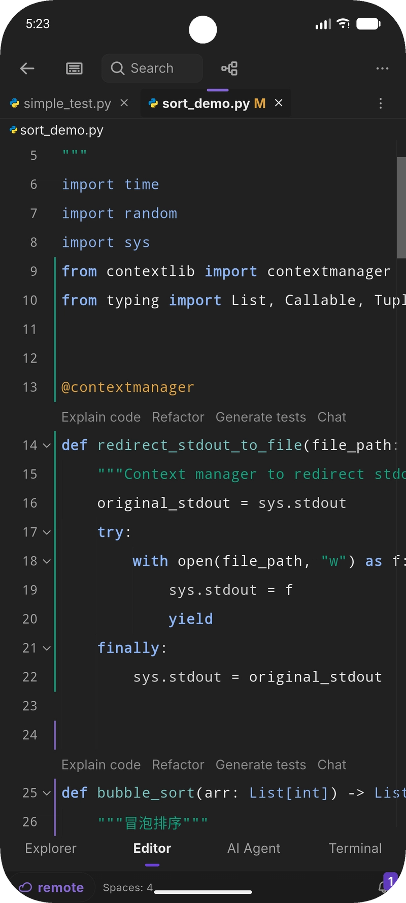 NimoteCode Code Editor