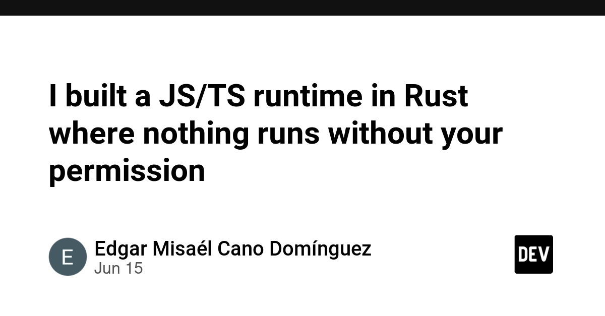 I built a JS/TS runtime in Rust where nothing runs without your permission