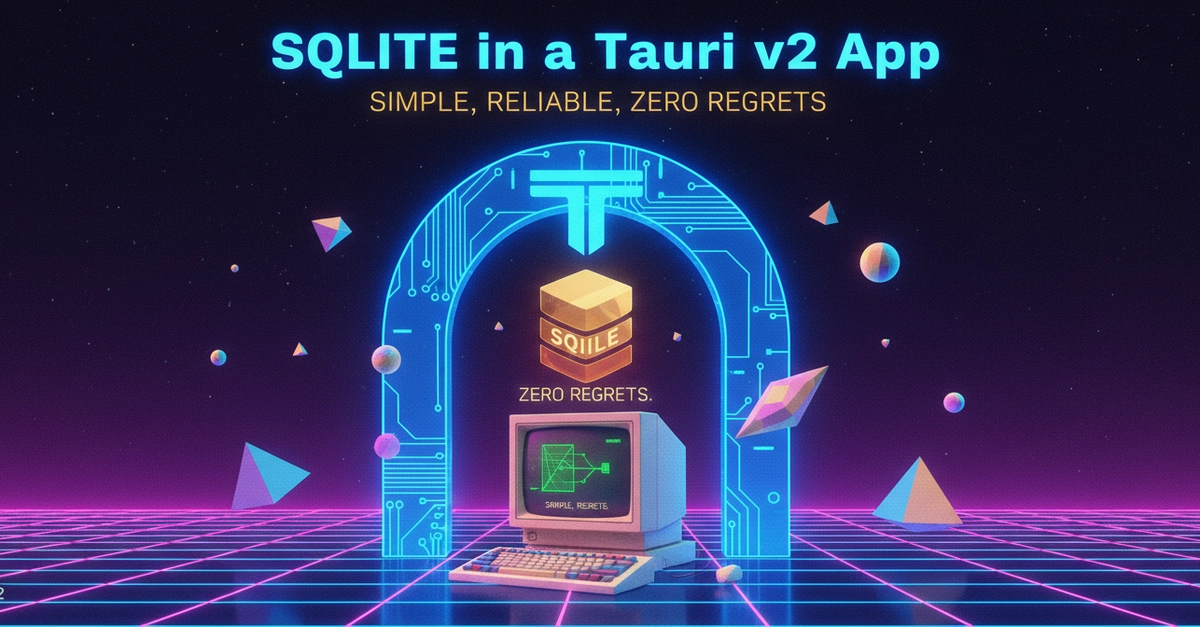 SQLite in a Tauri v2 App — Simple, Reliable, Zero Regrets